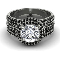 Diamond Halo Luxury Pave Engagement Ring - Sierra No. 33 image 1