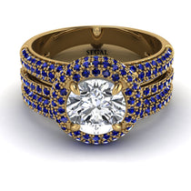 Diamond Halo Luxury Pave Engagement Ring - Sierra No. 61 image 1