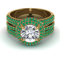 Diamond Halo Luxury Pave Engagement Ring - Sierra No. 16 image 1