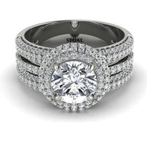 Diamond Halo Luxury Pave Engagement Ring - Sierra No. 3 image 1