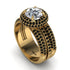 Diamond Halo Luxury Pave Engagement Ring - Sierra No. 31 image 3