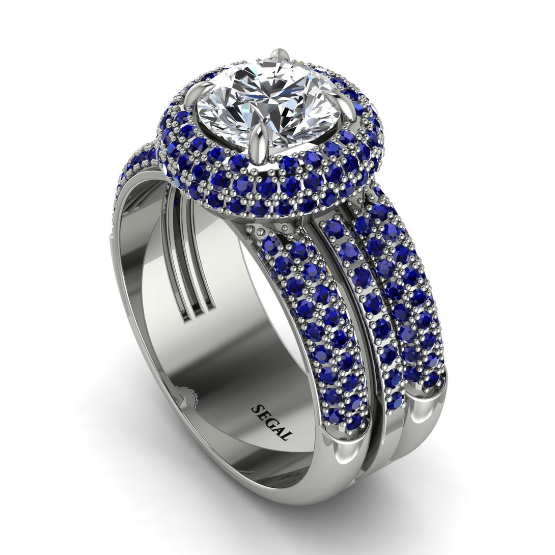 Diamond Halo Luxury Pave Engagement Ring - Sierra No. 63
