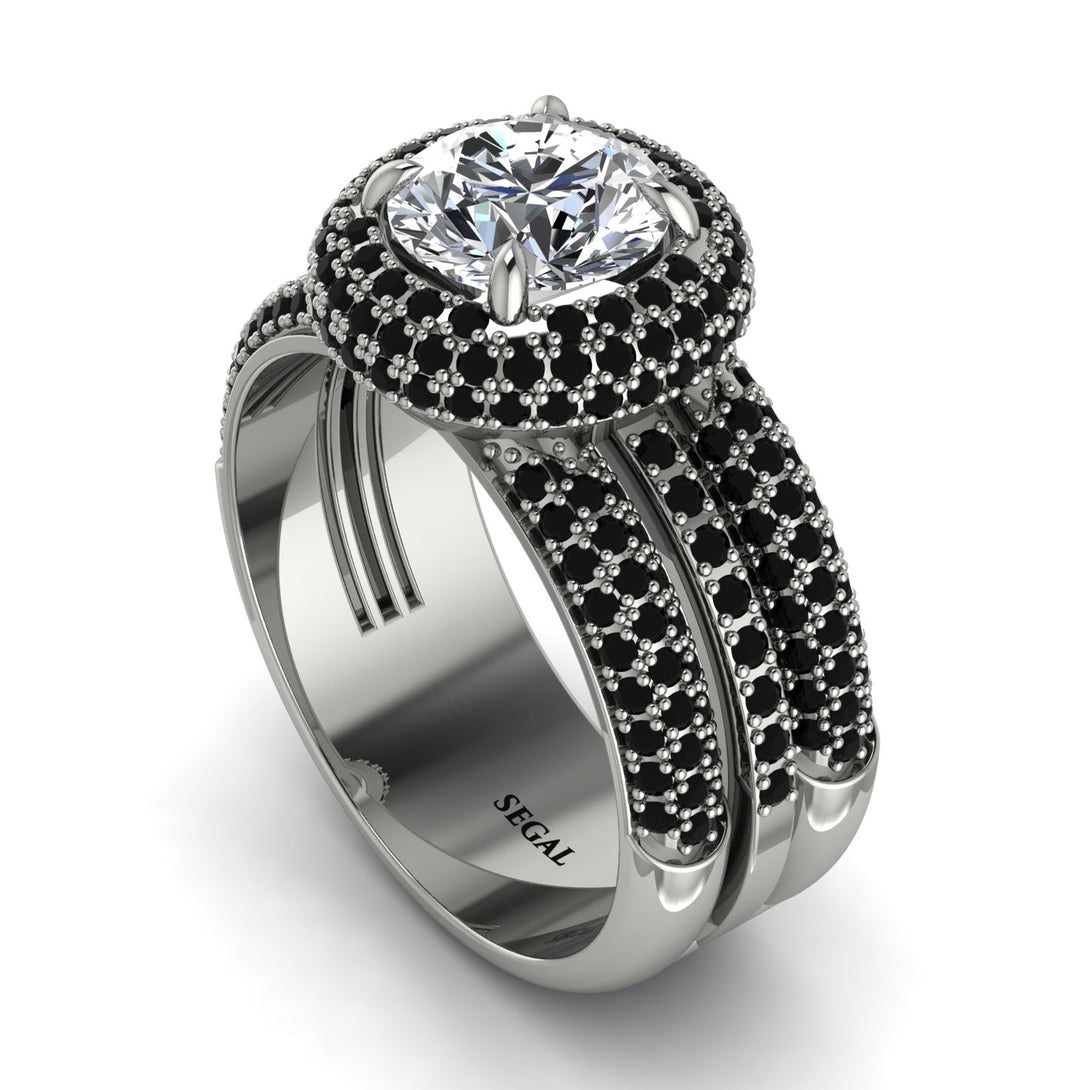 Diamond Halo Luxury Pave Engagement Ring - Sierra No. 33