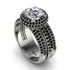 Diamond Halo Luxury Pave Engagement Ring - Sierra No. 33 image 3