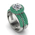 Diamond Halo Luxury Pave Engagement Ring - Sierra No. 18
