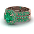 Emerald Halo Luxury Pave Engagement Ring - Sierra No. 20