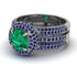 Emerald Halo Luxury Pave Engagement Ring - Sierra No. 66