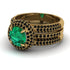 Emerald Halo Luxury Pave Engagement Ring - Sierra No. 34 image 2