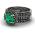 Emerald Halo Luxury Pave Engagement Ring - Sierra No. 36 image 2