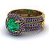 Emerald Halo Luxury Pave Engagement Ring - Sierra No. 64