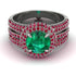 Emerald Halo Luxury Pave Engagement Ring - Sierra No. 51 image 1