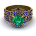 Emerald Halo Luxury Pave Engagement Ring - Sierra No. 64 image 1