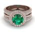 Emerald Halo Luxury Pave Engagement Ring - Sierra No. 5 image 1