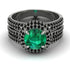 Emerald Halo Luxury Pave Engagement Ring - Sierra No. 36 image 1