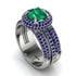 Emerald Halo Luxury Pave Engagement Ring - Sierra No. 66 image 3
