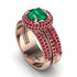 Emerald Halo Luxury Pave Engagement Ring - Sierra No. 50 image 3