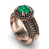 Emerald Halo Luxury Pave Engagement Ring - Sierra No. 35 image 3