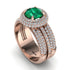 Emerald Halo Luxury Pave Engagement Ring - Sierra No. 5 image 3