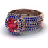 Ruby Halo Luxury Pave Engagement Ring - Sierra No. 71