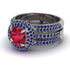 Ruby Halo Luxury Pave Engagement Ring - Sierra No. 72 image 2