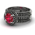 Ruby Halo Luxury Pave Engagement Ring - Sierra No. 42 image 2