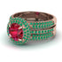 Ruby Halo Luxury Pave Engagement Ring - Sierra No. 26 image 2
