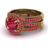Ruby Halo Luxury Pave Engagement Ring - Sierra No. 55