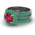 Ruby Halo Luxury Pave Engagement Ring - Sierra No. 27 image 2