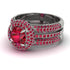 Ruby Halo Luxury Pave Engagement Ring - Sierra No. 57 image 2