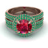 Ruby Halo Luxury Pave Engagement Ring - Sierra No. 26 image 1
