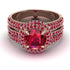 Ruby Halo Luxury Pave Engagement Ring - Sierra No. 56 image 1