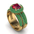 Ruby Halo Luxury Pave Engagement Ring - Sierra No. 25 image 3