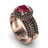 Ruby Halo Luxury Pave Engagement Ring - Sierra No. 41 image 3