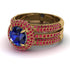 Sapphire Halo Luxury Pave Engagement Ring - Sierra No. 58 image 2