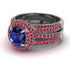 Sapphire Halo Luxury Pave Engagement Ring - Sierra No. 60