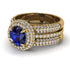 Sapphire Halo Luxury Pave Engagement Ring - Sierra No. 13 image 2