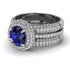 Sapphire Halo Luxury Pave Engagement Ring - Sierra No. 15 image 2
