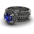 Sapphire Halo Luxury Pave Engagement Ring - Sierra No. 45