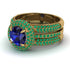 Sapphire Halo Luxury Pave Engagement Ring - Sierra No. 28