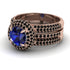 Sapphire Halo Luxury Pave Engagement Ring - Sierra No. 44