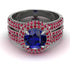 Sapphire Halo Luxury Pave Engagement Ring - Sierra No. 60