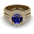 Sapphire Halo Luxury Pave Engagement Ring - Sierra No. 13