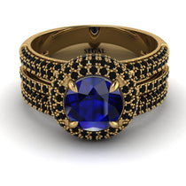 Sapphire Halo Luxury Pave Engagement Ring - Sierra No. 43 image 1