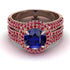 Sapphire Halo Luxury Pave Engagement Ring - Sierra No. 59