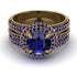 Sapphire Halo Luxury Pave Engagement Ring - Sierra No. 73 image 1
