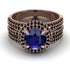 Sapphire Halo Luxury Pave Engagement Ring - Sierra No. 44 image 1