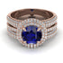 Sapphire Halo Luxury Pave Engagement Ring - Sierra No. 14