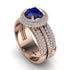 Sapphire Halo Luxury Pave Engagement Ring - Sierra No. 14 image 3
