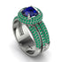 Sapphire Halo Luxury Pave Engagement Ring - Sierra No. 30 image 3