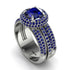 Sapphire Halo Luxury Pave Engagement Ring - Sierra No. 75 image 3